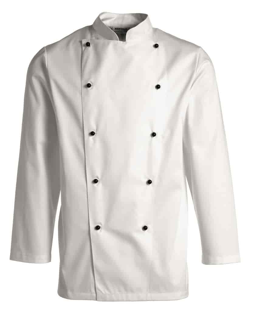 Chef jacket dry cleaning and alterations by Quality Dry Cleaners