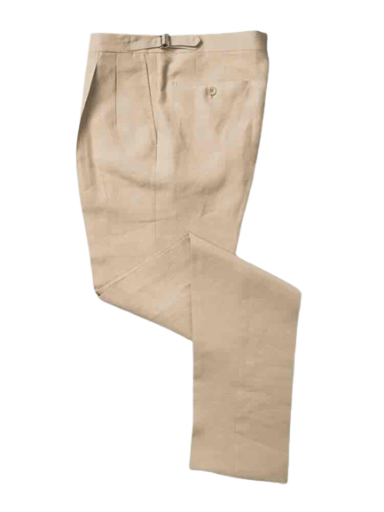 Linen trousers dry cleaning and alterations by Quality Dry Cleaners